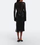 SIR Cassia sequined midi skirt