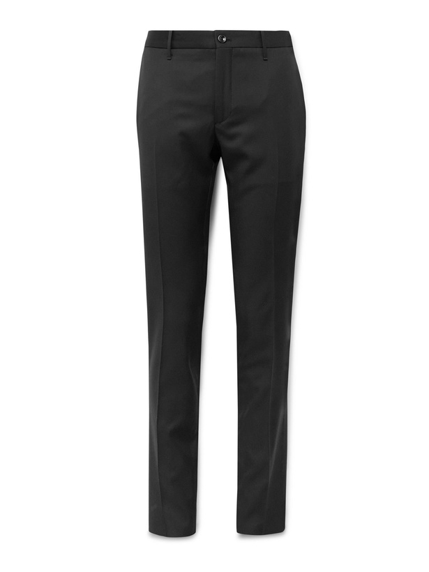 Photo: Incotex - Slim-Fit Virgin Wool-Twill Trousers - Black