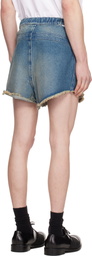 Random Identities Blue Washed Denim Shorts