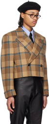 Gucci Tan Macro Check Blazer