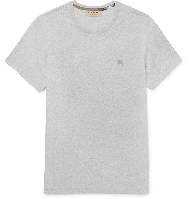 Photo: Burberry - Mélange Cotton-Jersey T-Shirt - Men - Gray