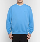 Acne Studios - Forba Logo-Appliquéd Loopback Cotton-Jersey Sweatshirt - Men - Light blue