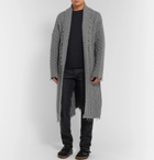 Alanui - Fringed Cable-Knit Cashmere and Wool-Blend Cardigan - Gray