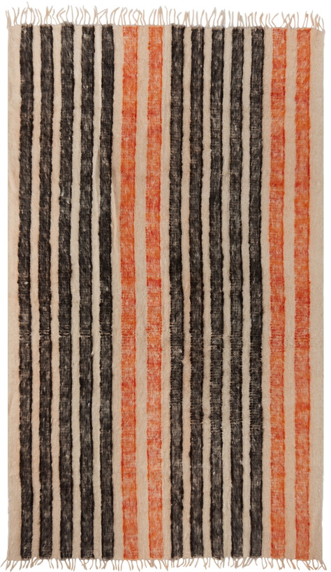 Photo: Luna Del Pinal Off-White & Orange Geometric Momostenango Blanket