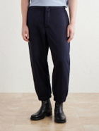 Casey Casey - Snow Tapered Cotton and Linen-Blend Trousers - Blue