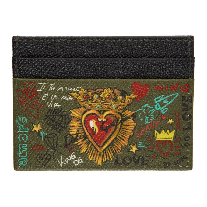 Photo: Dolce and Gabbana Black and Brown Sacre Coeur Card Holder