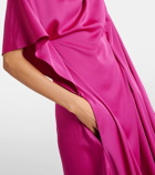 Safiyaa Reda gathered satin gown