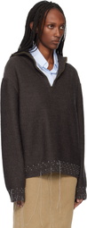 Maison Margiela Brown Loose Thread Sweater