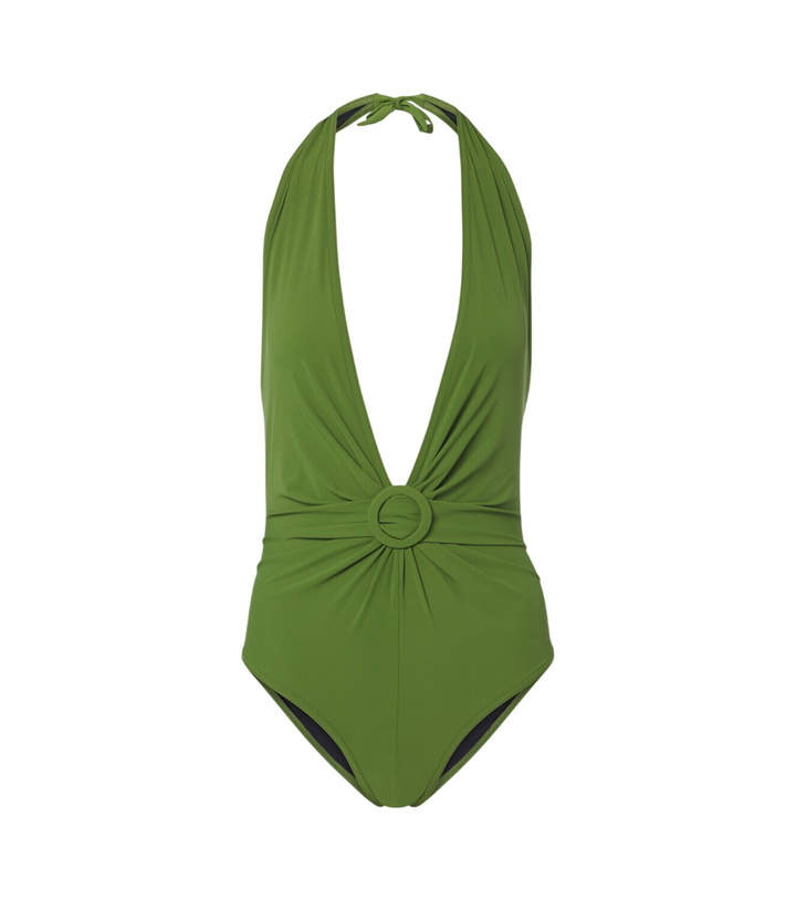 Photo: Karla Colletto Lola gathered halterneck swimsuit