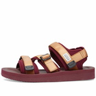 Suicoke Men's KISEE-V in Amber/Burgundy