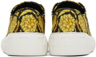 Versace Yellow & Black Barocco Sneakers