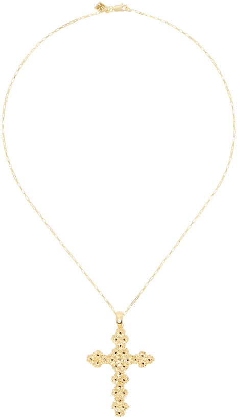 Photo: Veneda Carter Gold VC021 Ruby Cross Necklace