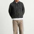 Percival Men's Ingelo Zip Wool Boxy Jacket in Black
