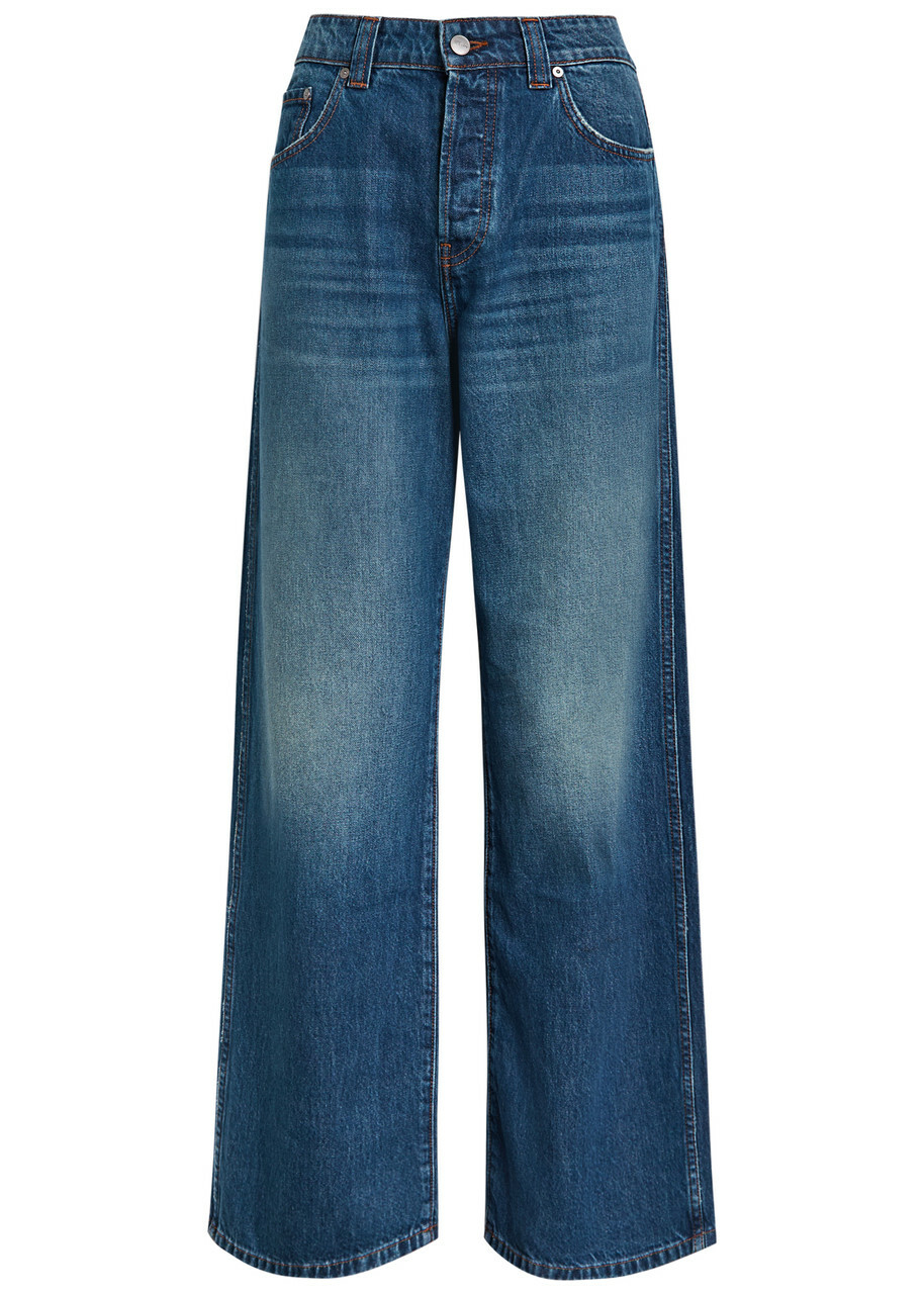 KHAITE - Jacob Low Rise Wide Jeans Khaite