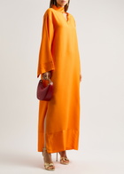 Taller Marmo Ticino Scarf-effect Crepe Maxi Dress Orange
