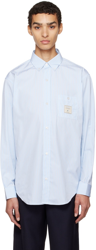 Photo: Drôle De Monsieur Blue & White 'La Chemise Rayée' Shirt