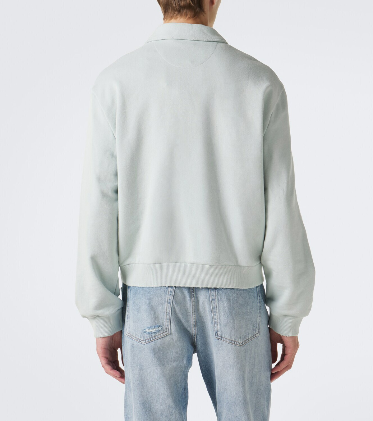 Acne Studios Logo cotton-blend zip-up sweatshirt