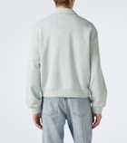 Acne Studios Logo cotton-blend zip-up sweatshirt