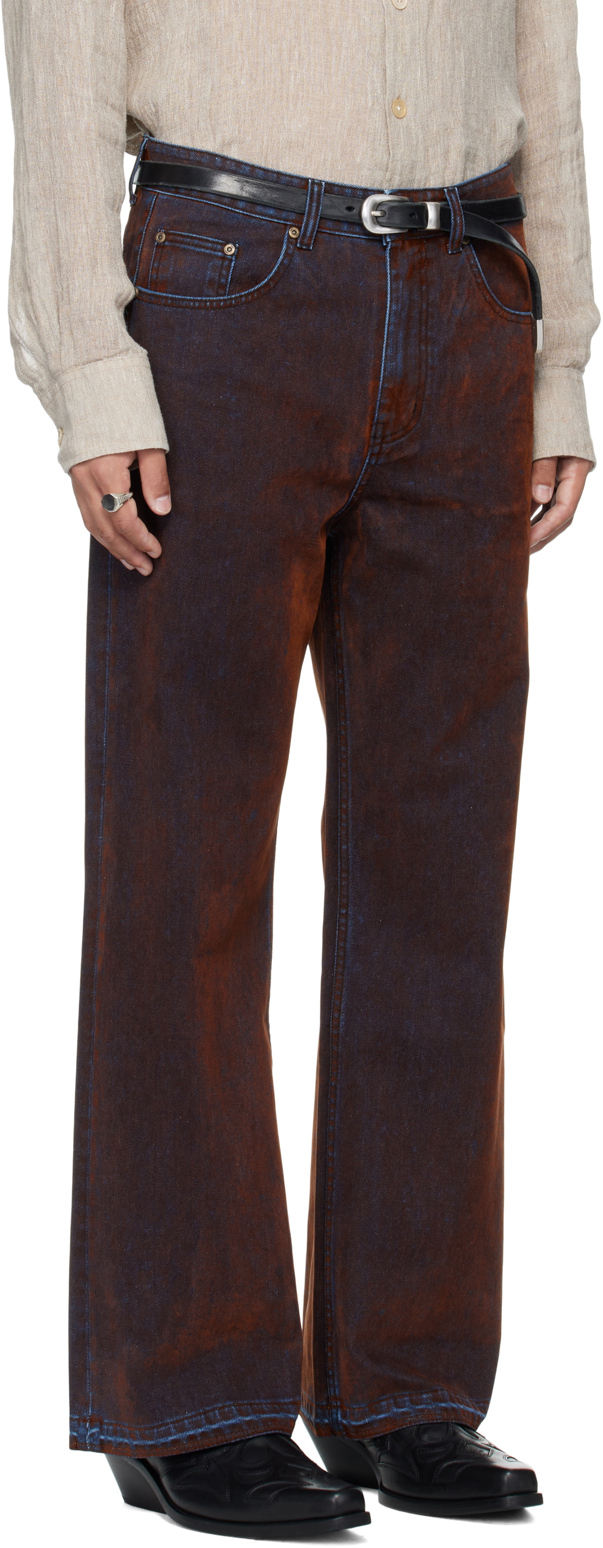 MMIC Brown Saint Flare Jeans