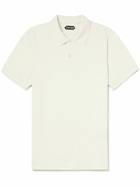 TOM FORD - Cotton-Piqué Polo Shirt - Neutrals