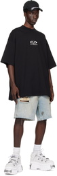 VETEMENTS Black Oval Logo Oversized T-shirt