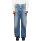 MM6 Maison Margiela Blue Straight-Leg Jeans