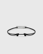 Le Gramme 1.7g Sterling Silver Black Cord Bracelet Black - Mens - Jewellery