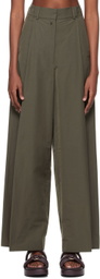 Dries Van Noten Khaki Podium Trousers