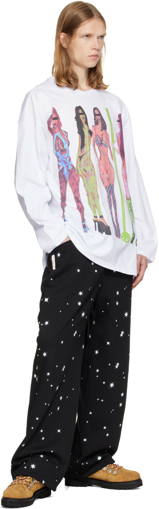 PDF White ML Lapdance Long Sleeve T-shirt