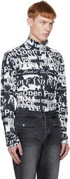 TheOpen Product SSENSE Exclusive Black & White 'Love & Peace' Turtleneck