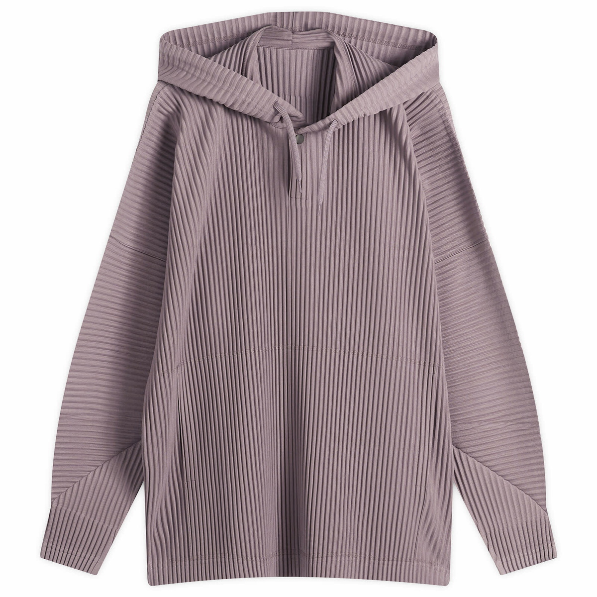 HOMME PLISSÉ ISSEY MIYAKE Gray Heather Pleats Hoodie Homme Plisse