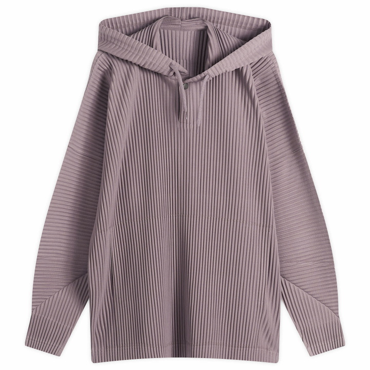 Photo: Homme Plissé Issey Miyake Men's Homme Plissé Popover Hoody in Seaside Purple