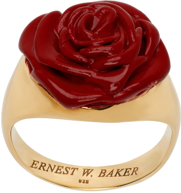 Photo: Ernest W. Baker Gold & Red Rose Ring