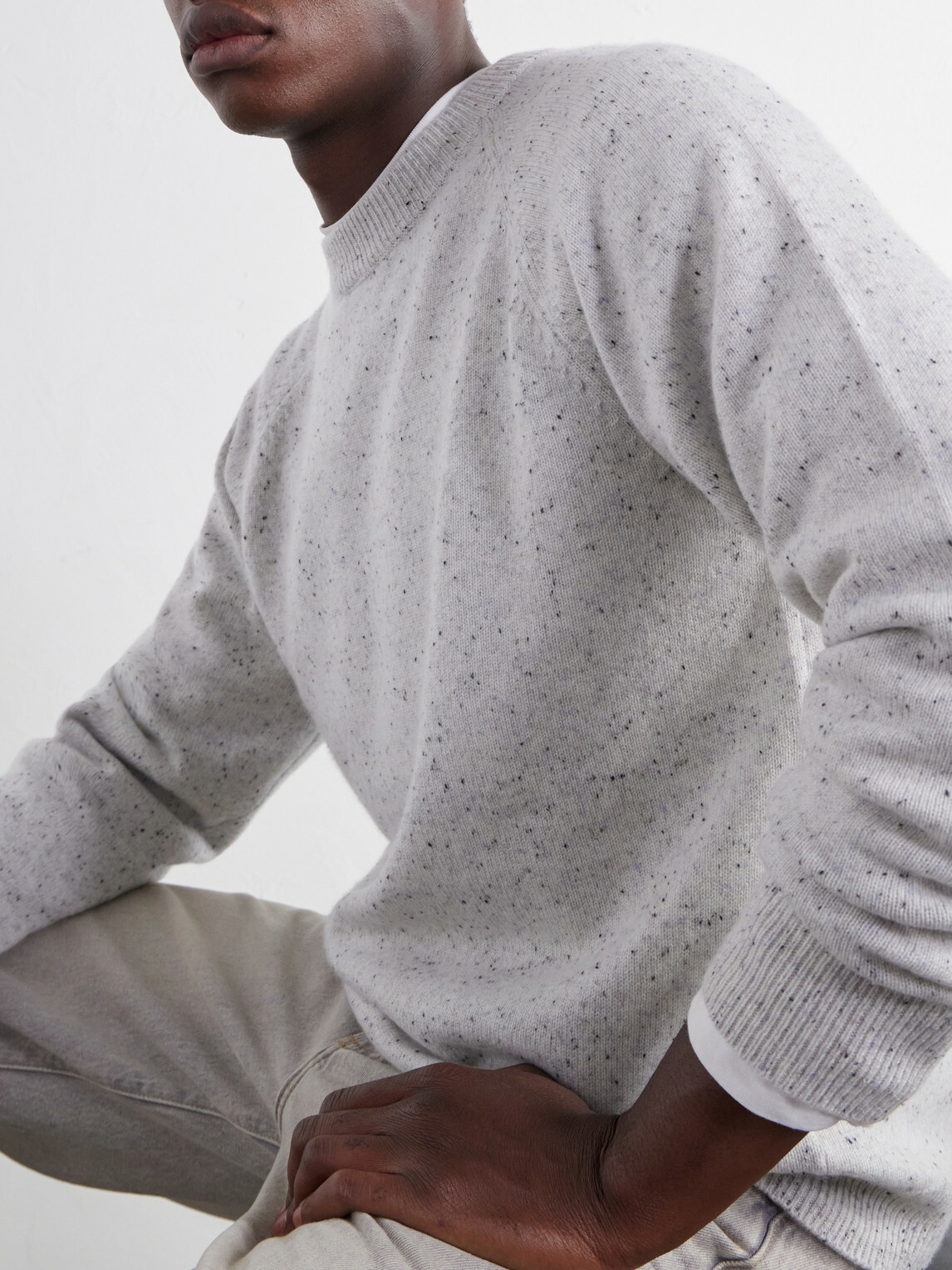 Mr P. - Donagal Cashmere Knitted Sweater - Gray