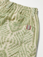 Kardo - Straight-Leg Printed Cotton Drawstring Shorts - Green