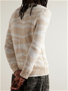 A.P.C. - Alastor Zebra-Print Cotton Sweater - Neutrals