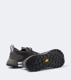 Fedeli Knitted suede-trimmed sneakers