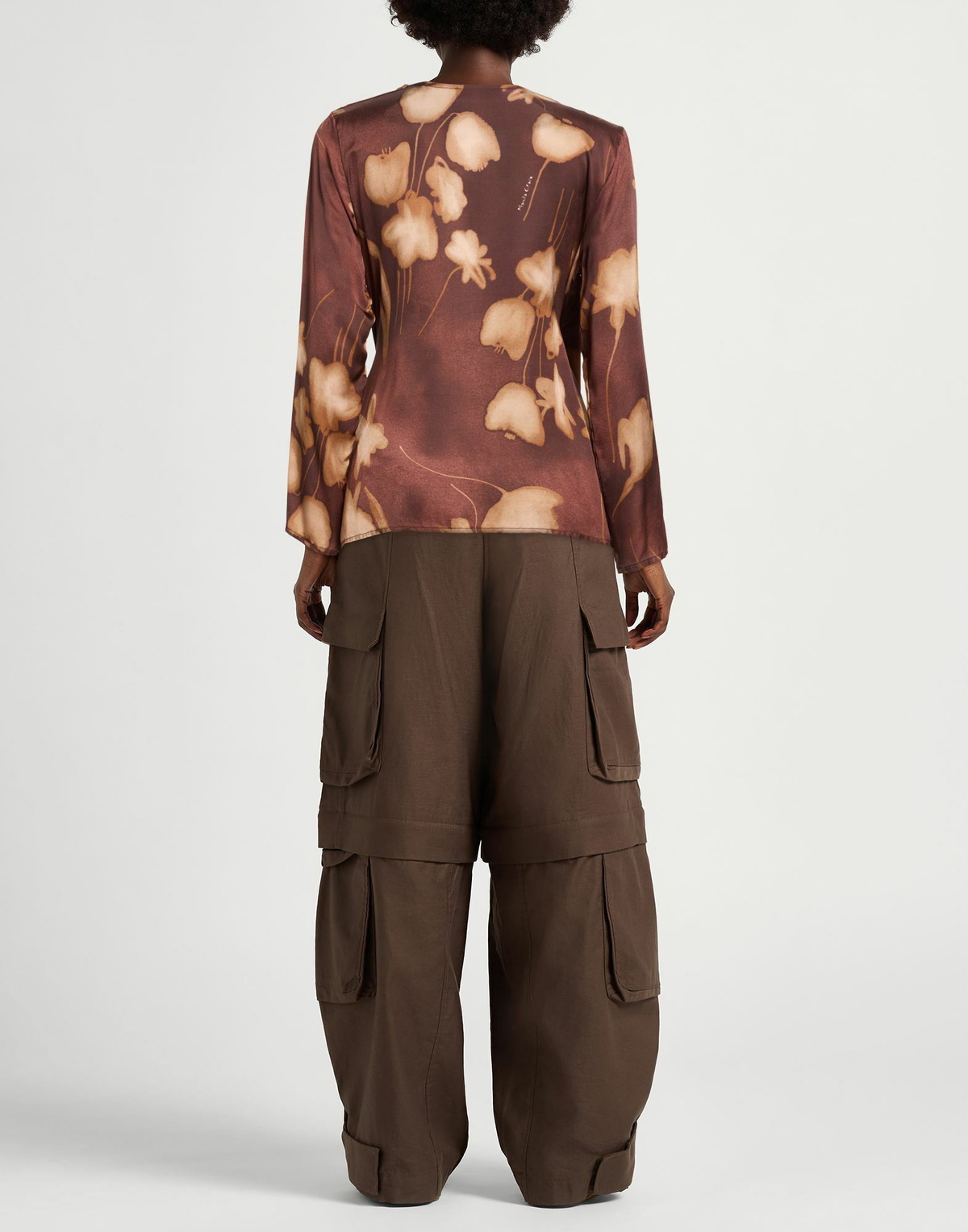 Manila Grace Womens Top Chocolate in Brown