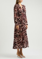 Forte_forte Printed Cotton-blend Voile Midi Dress Multicoloured