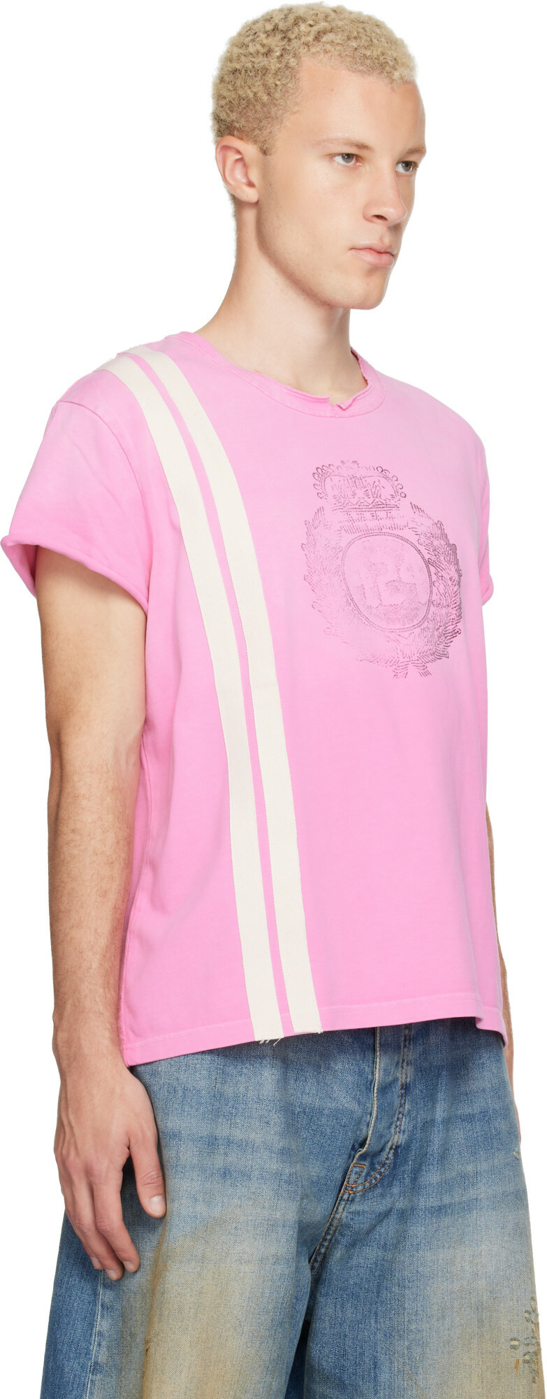 424 Pink Capped Thermal T-shirt