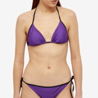 GANNI Women's Graphic String Bikini Briefs in Sparkling Grape