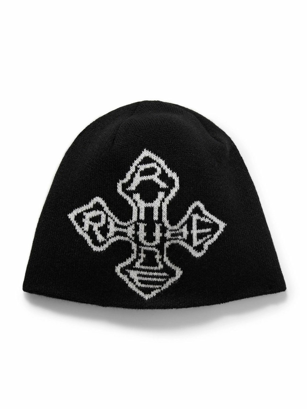 Photo: Rhude - Logo-Jacquard Cotton and Cashmere-Blend Beanie
