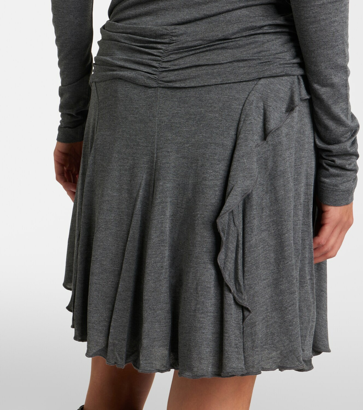 Marant Etoile Rosinda asymmetric draped miniskirt