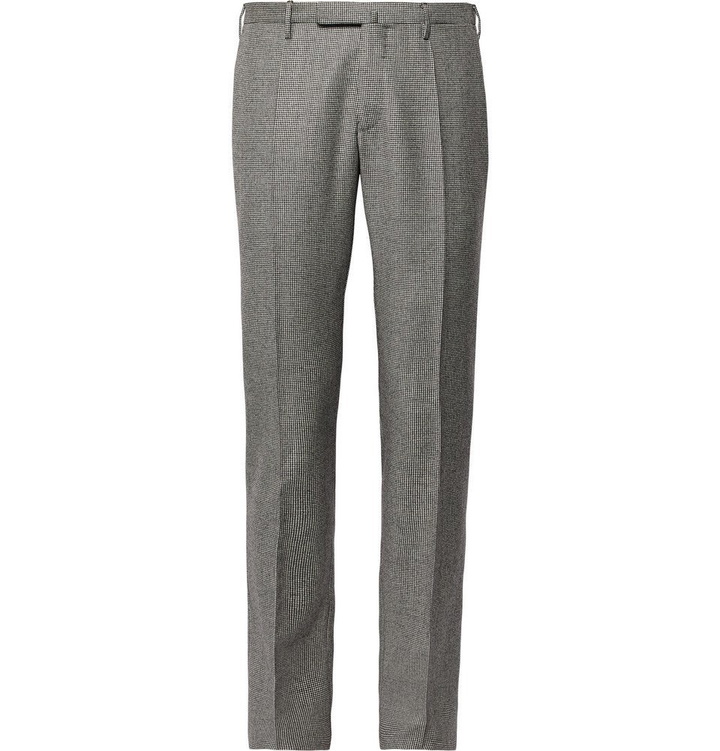 Photo: Incotex - Slim-Fit Puppytooth Virgin Wool Trousers - Gray