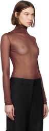 KHAITE Burgundy Tallin Bodysuit