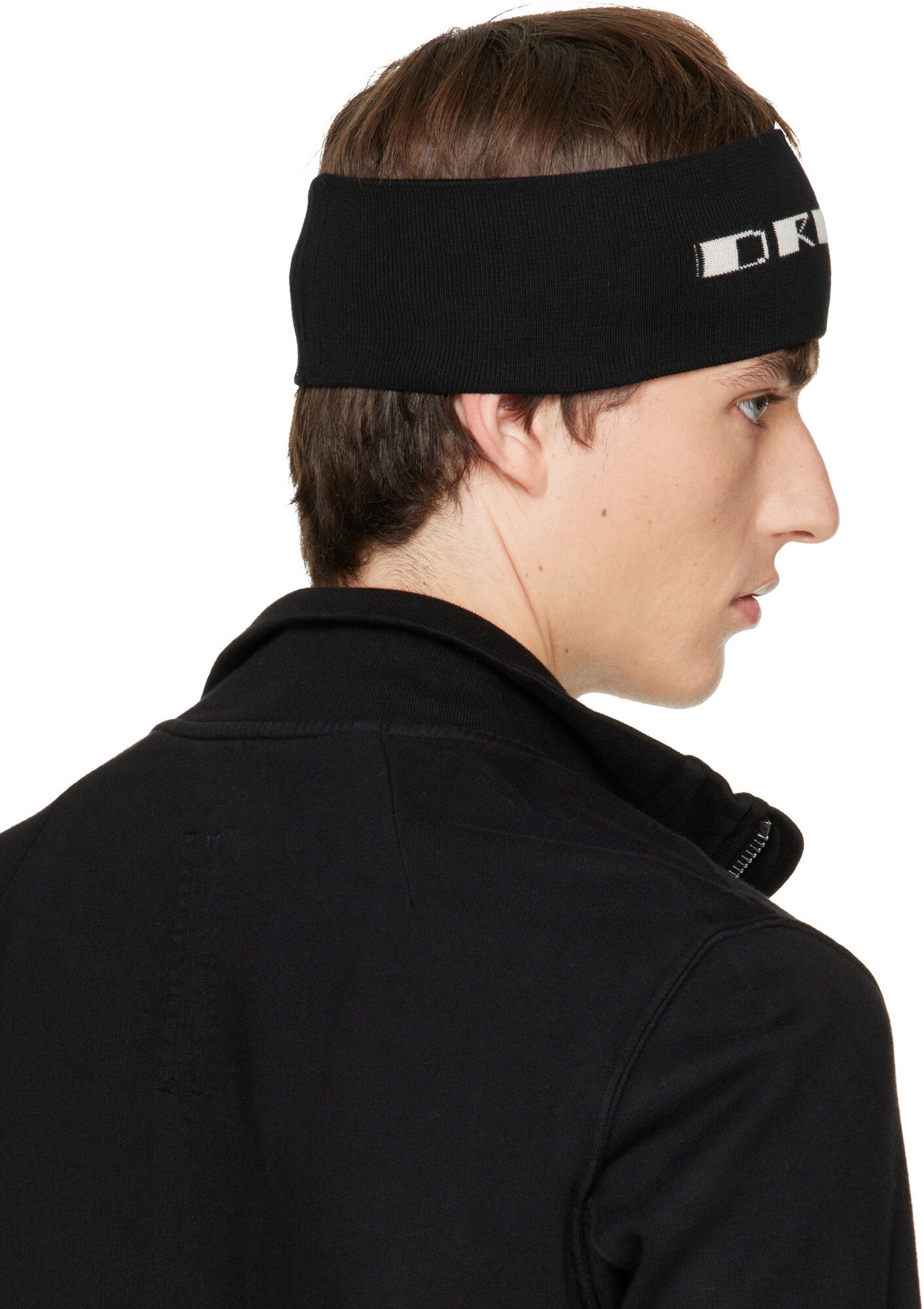 Rick Owens DRKSHDW Black Tower Knit Headband