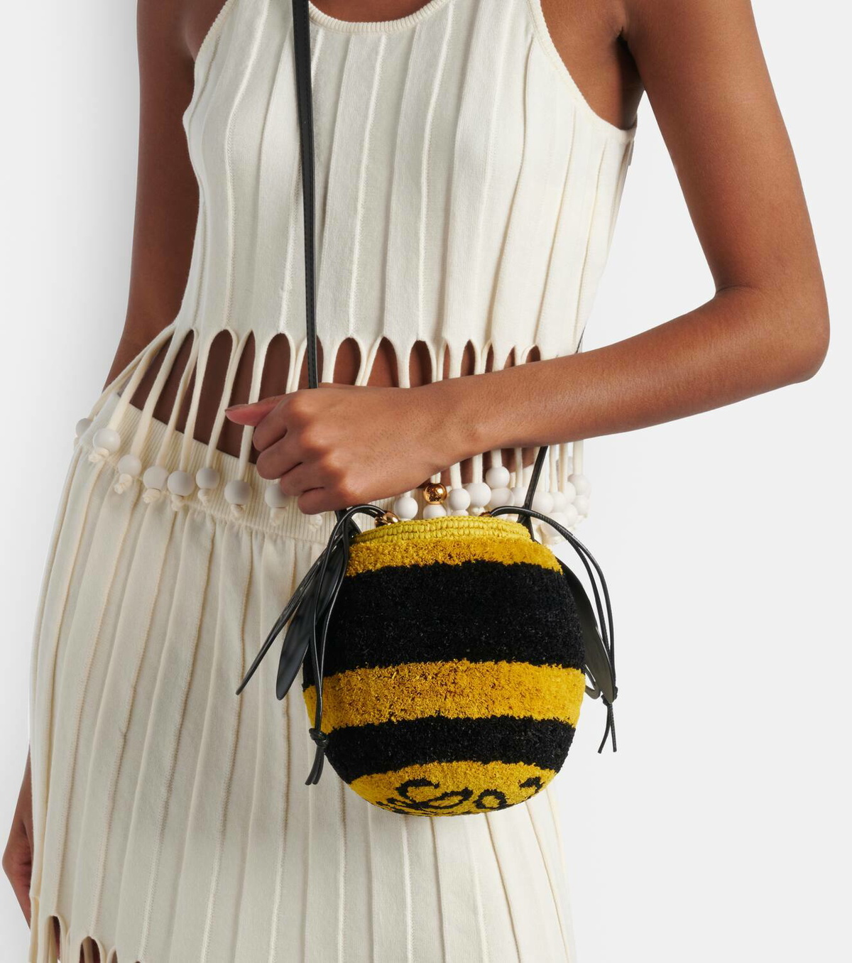 Loewe Paula's Ibiza Bee raffia crossbody bag