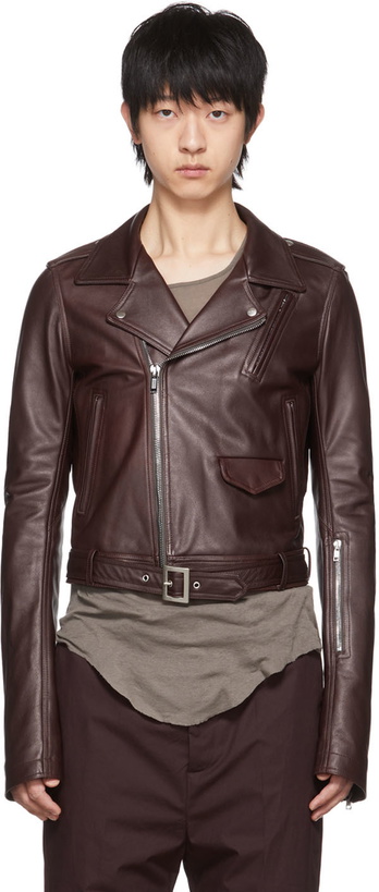 Photo: Rick Owens Burgundy Lukes Stooges Leather Jacket