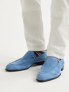 BRIONI - Suede Loafers - Blue - UK 8