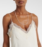 Róhe Lace-trimmed slip dress